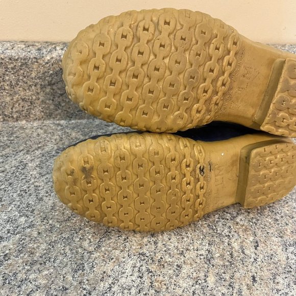 LL BEAN Duck Boots Maine Hunting Shoe Womens Size 7 Brown‎ / Blue GUC - Picture 8 of 12